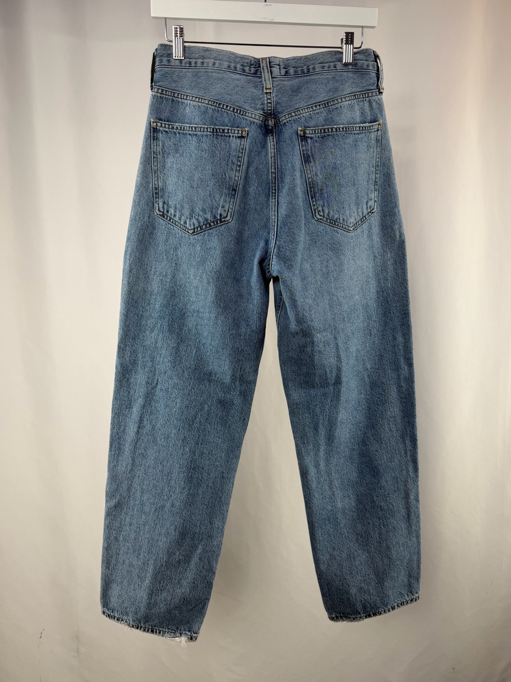 AGOLDE Criss Cross Straight Leg Jeans in Eternal Blue Size 27 - Picture 6 of 9